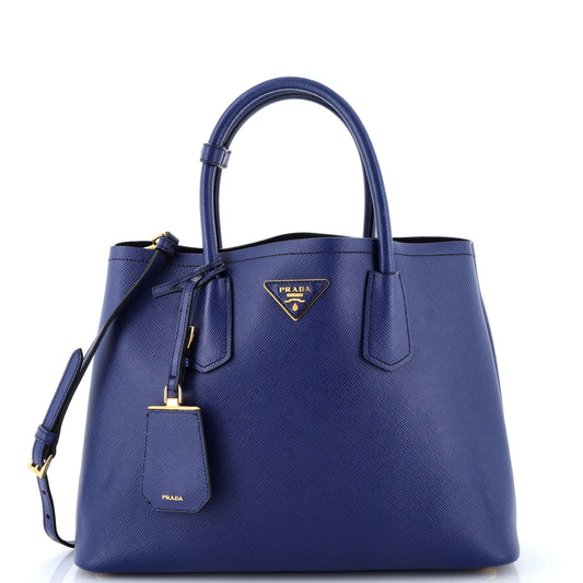 Cuir Double Tote Saffiano Leather Medium