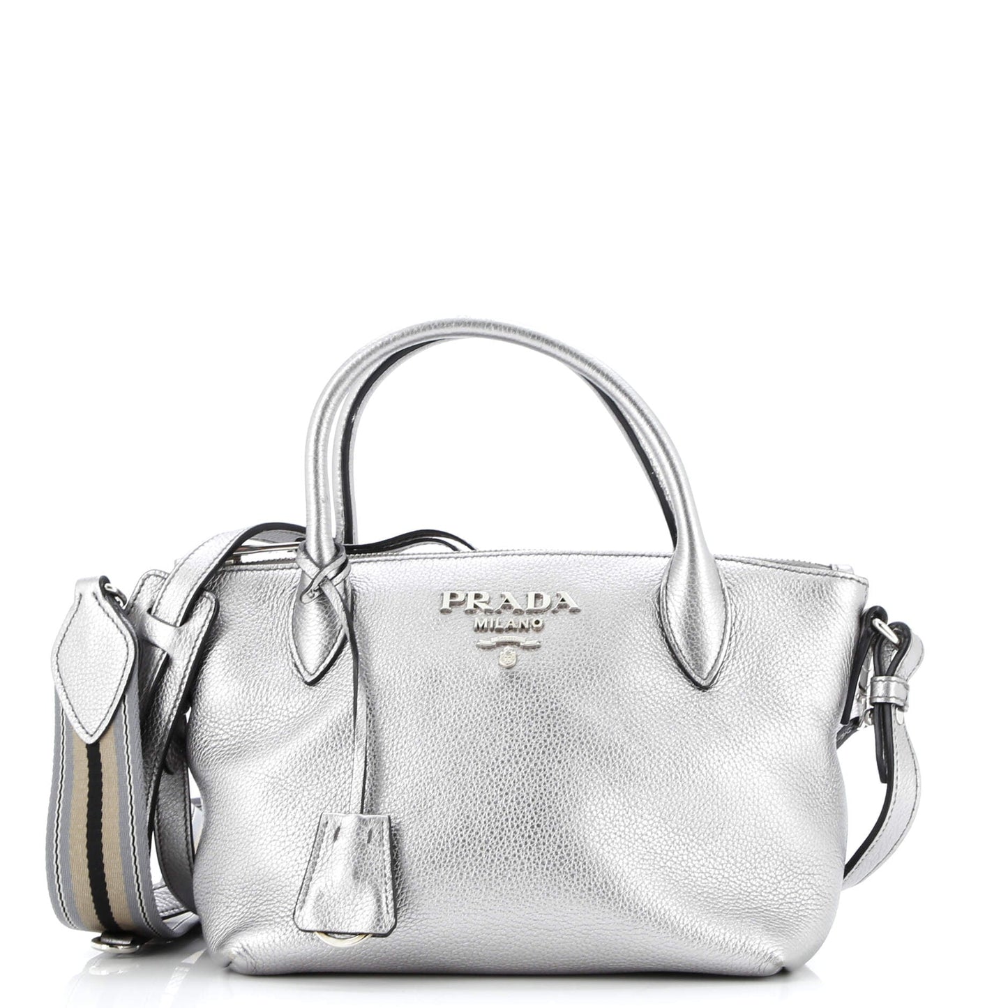 Dual Strap Zip Tote Vitello Daino Small