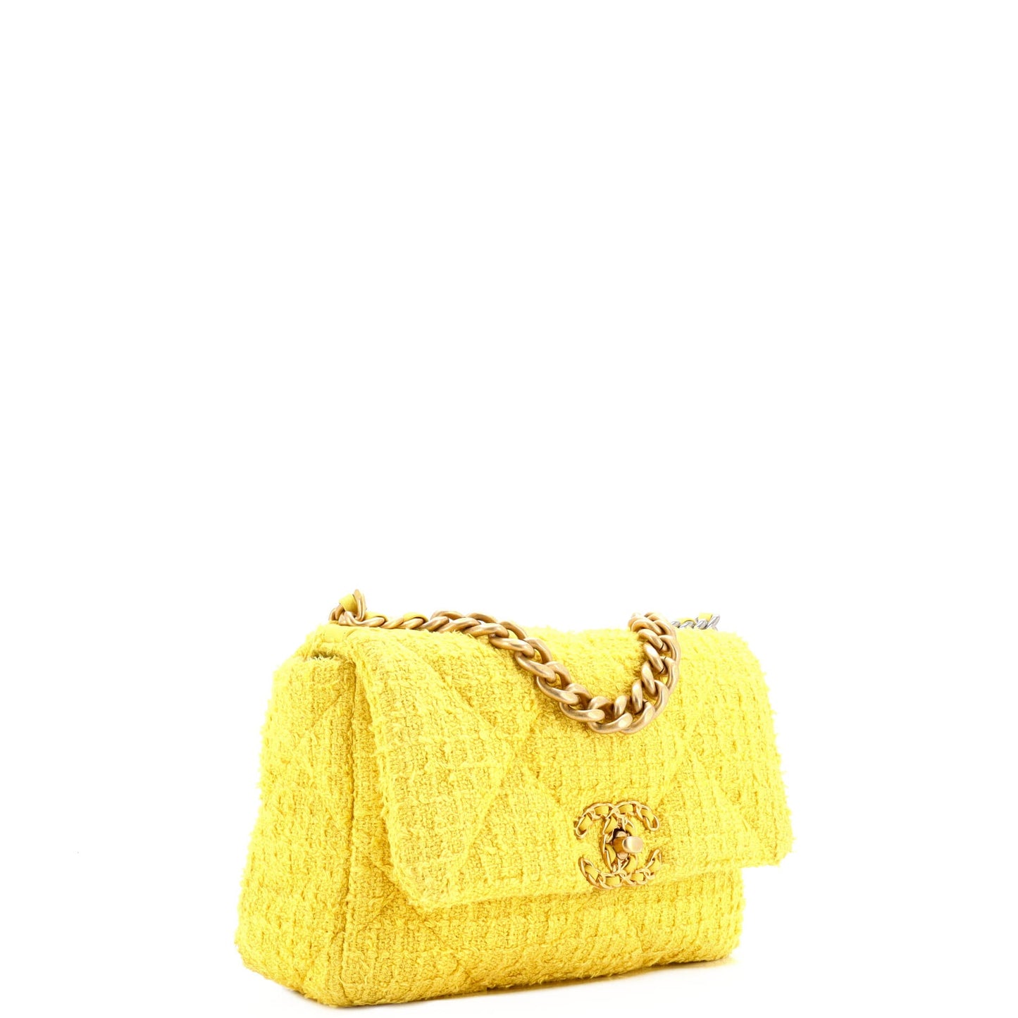 19 Flap Bag Quilted Tweed Medium