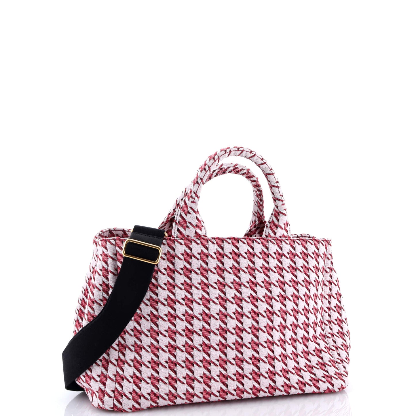 Canapa Tote Houndstooth Printed Canvas Large