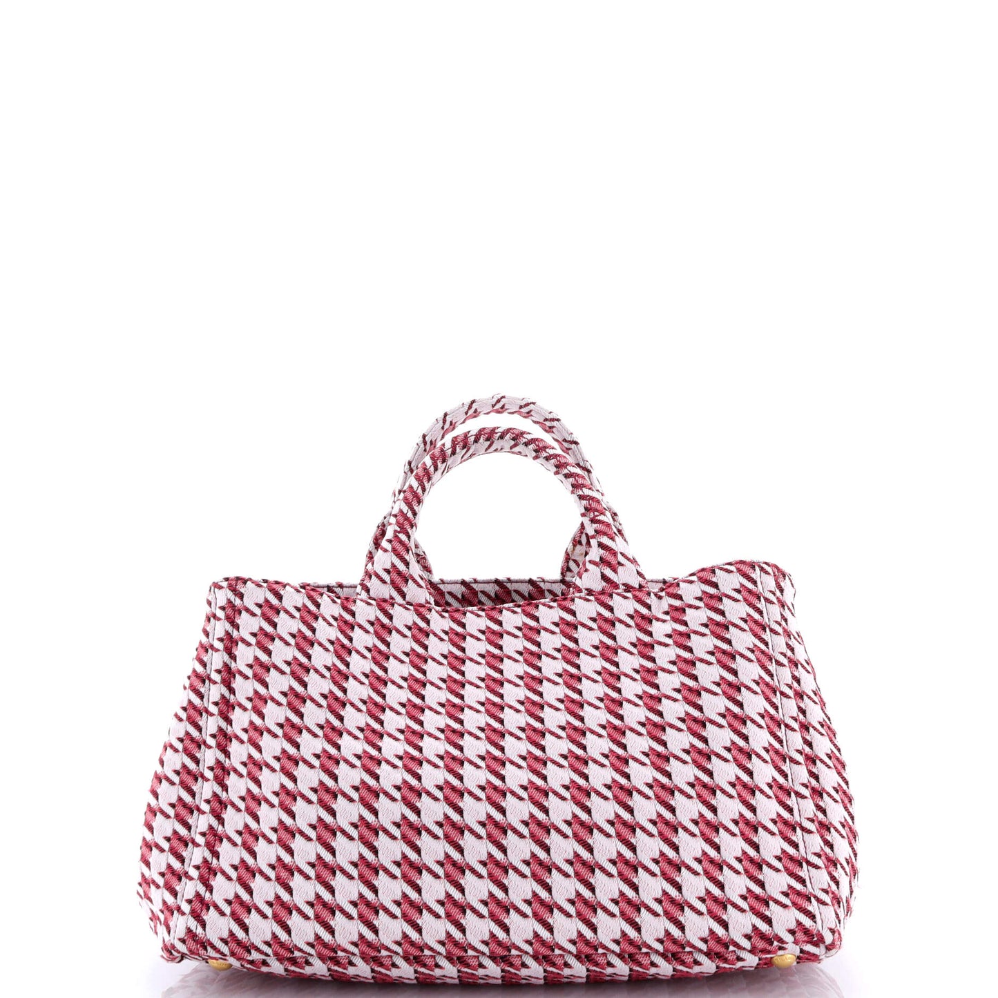 Canapa Tote Houndstooth Printed Canvas Large