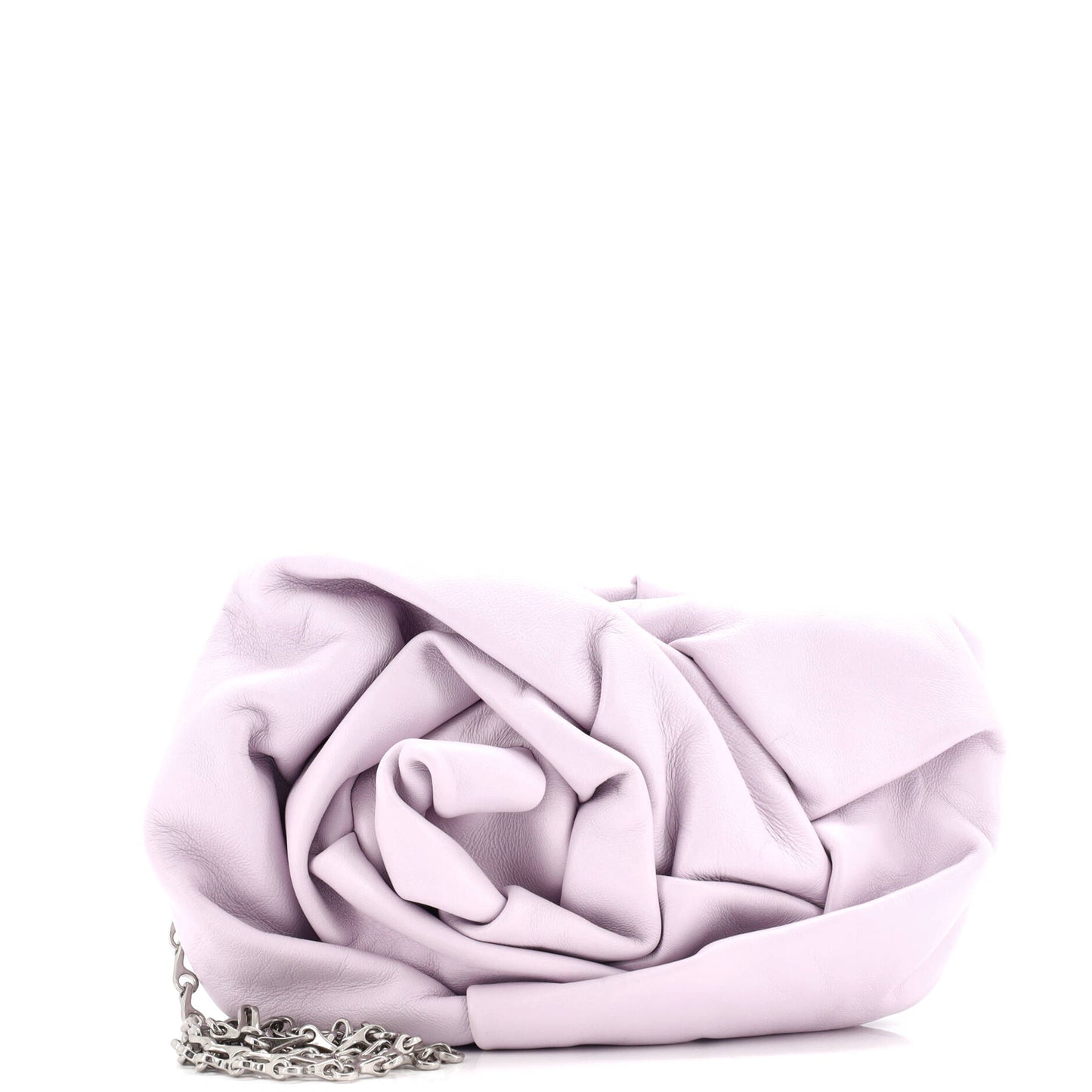 Rose Chain Clutch Leather