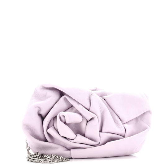 Rose Chain Clutch Leather