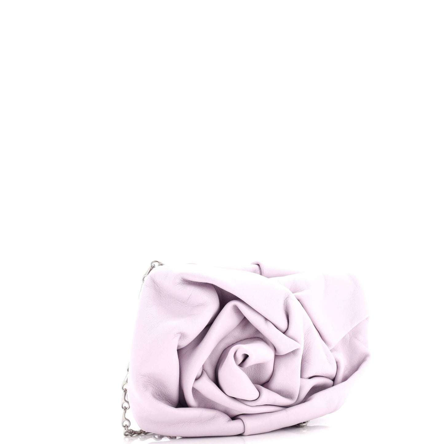 Rose Chain Clutch Leather