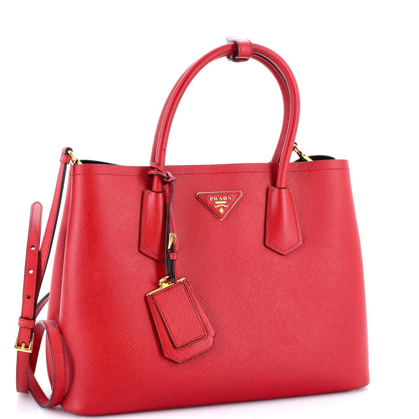 Cuir Double Tote Saffiano Leather Medium