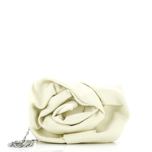 Rose Chain Clutch Leather