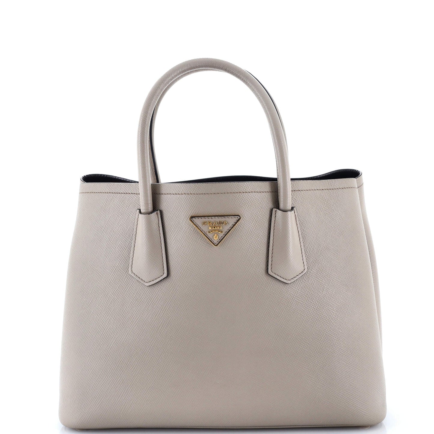 Cuir Double Tote Saffiano Leather Medium