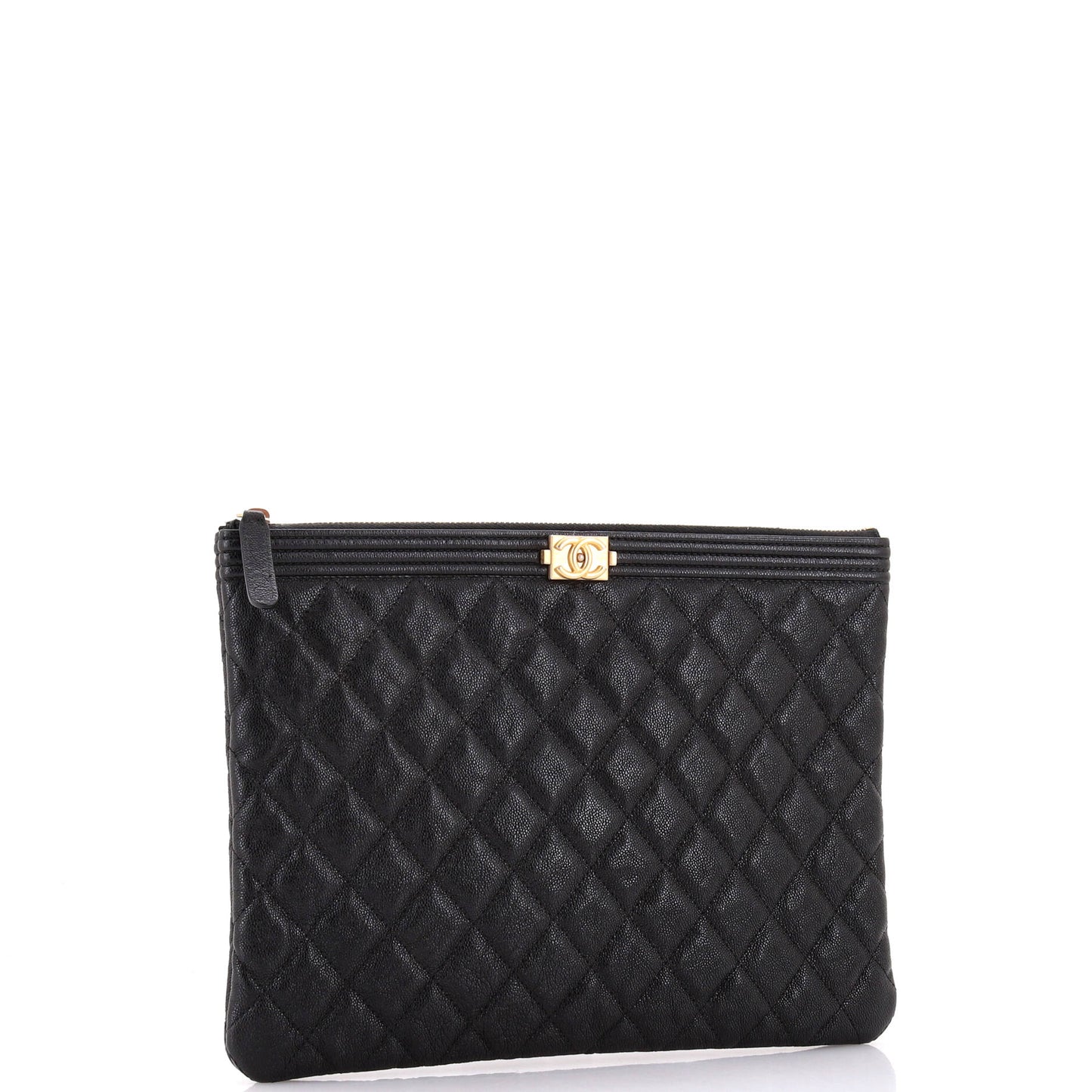 Boy O Case Clutch Quilted Caviar Medium