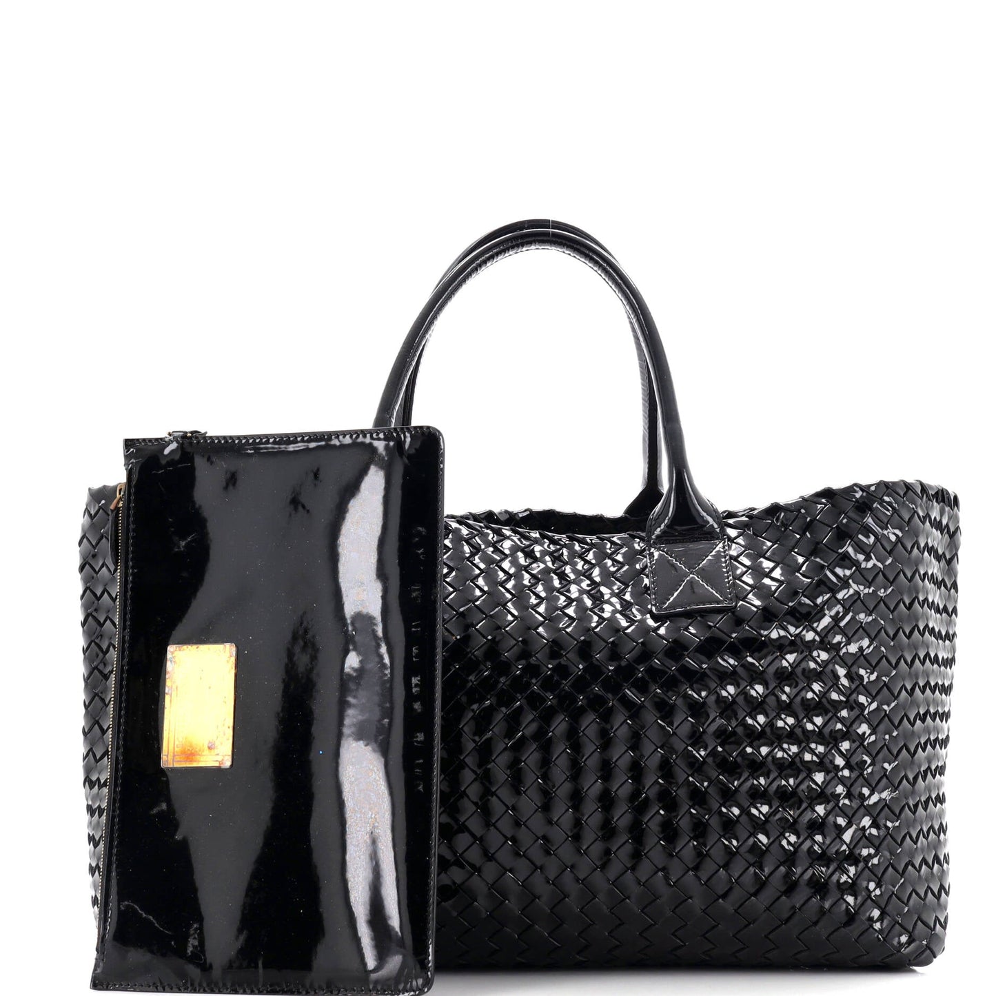 Cabat Tote Intrecciato Patent Large