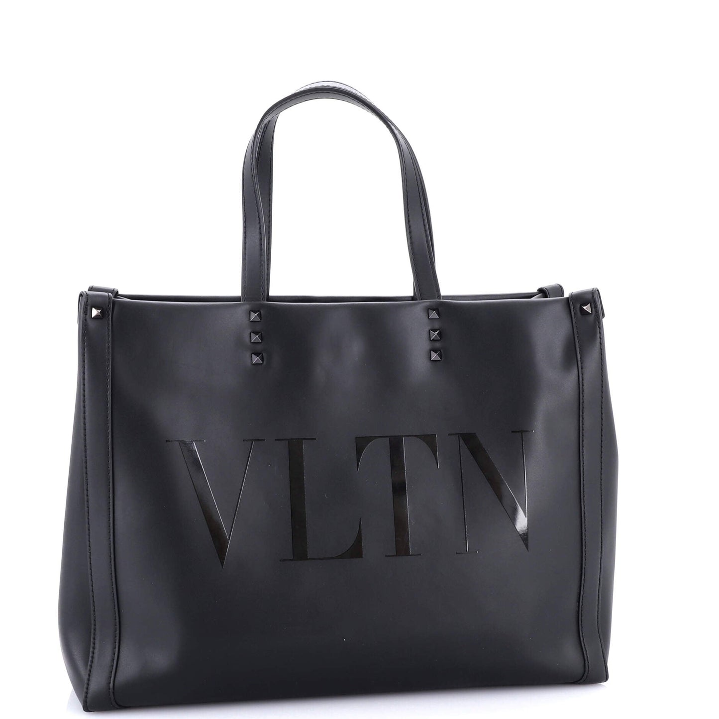 VLTN Rockstud Shopping Tote Embroidered Leather Large