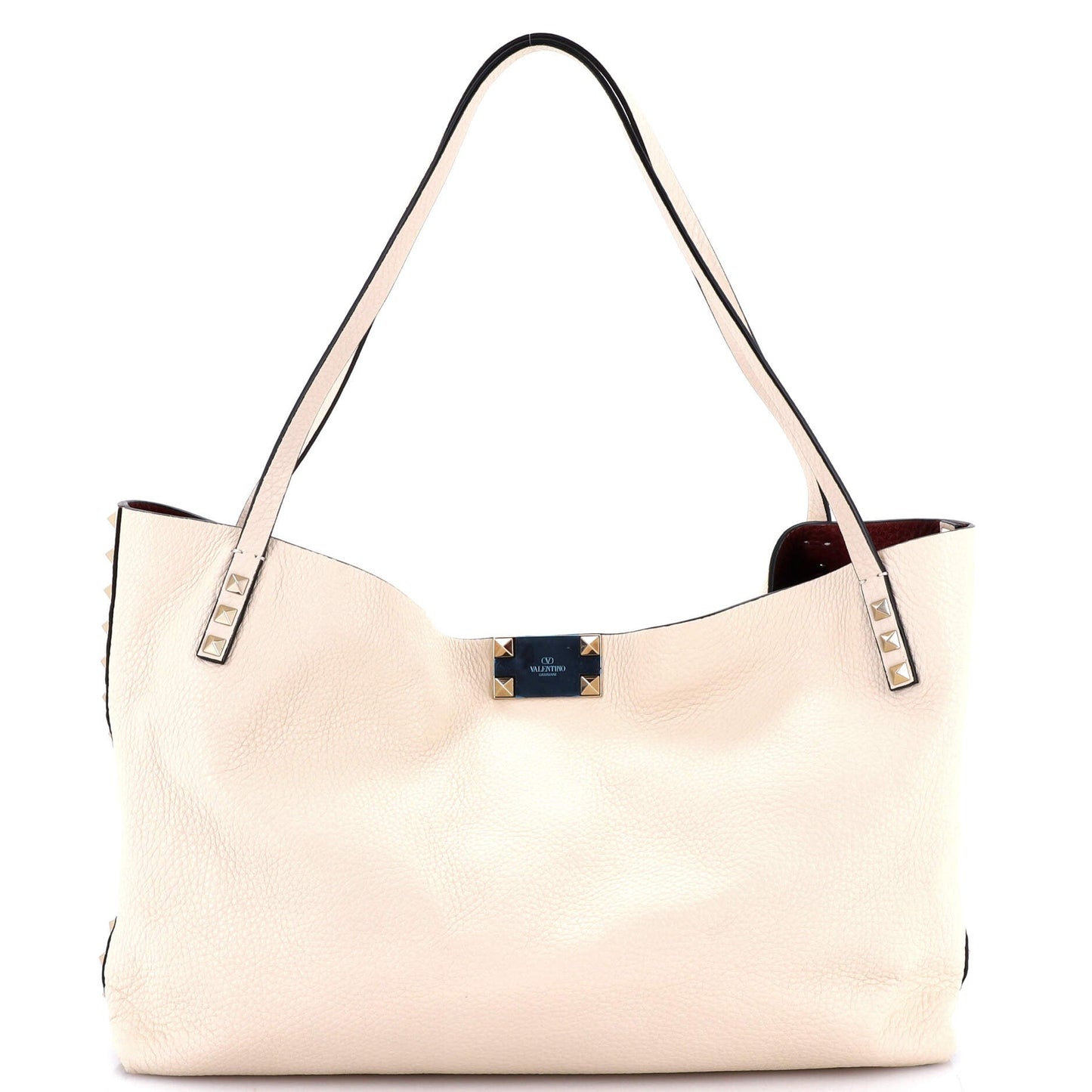 Rockstud Convertible Flip Lock Tote Leather Medium