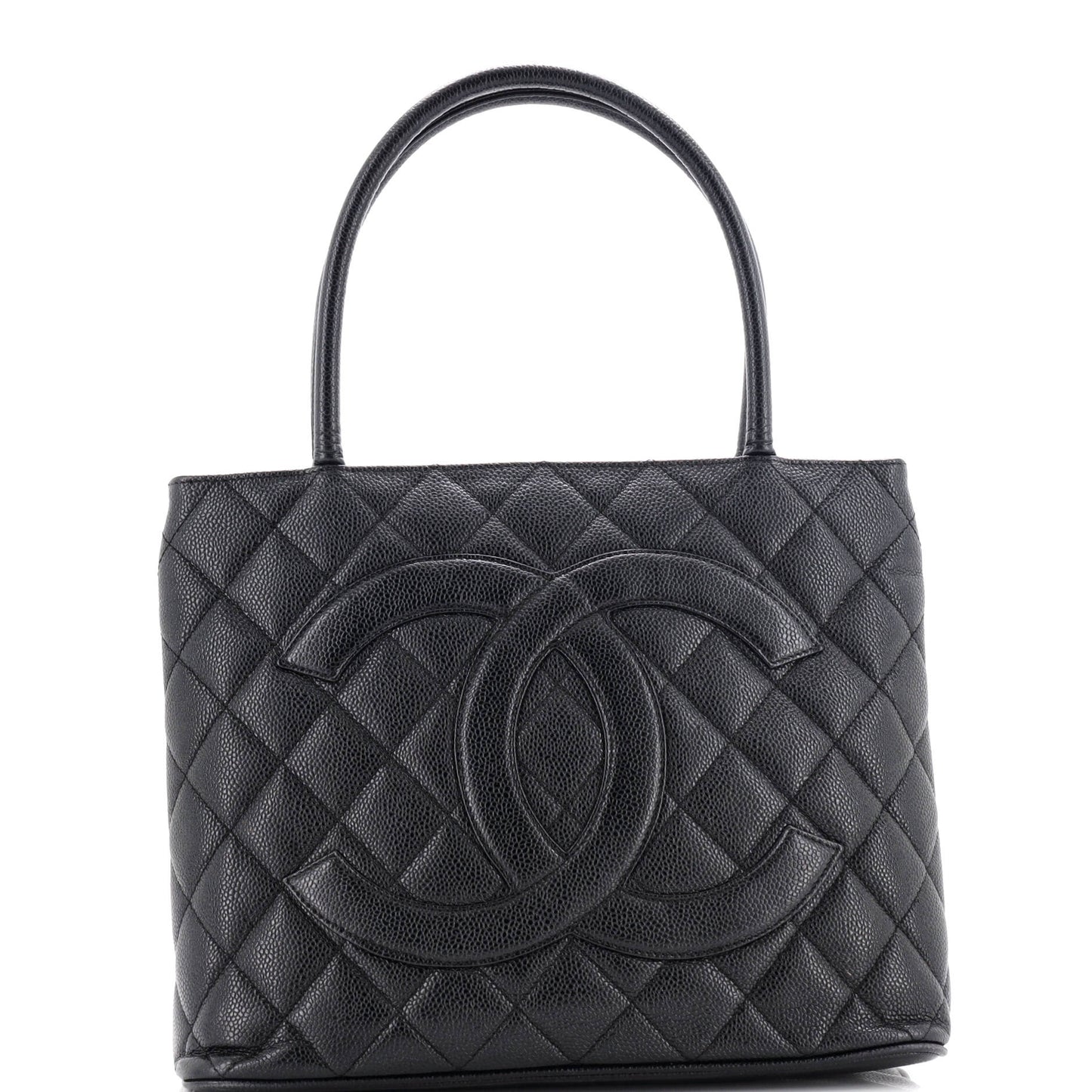 Medallion Tote Quilted Caviar