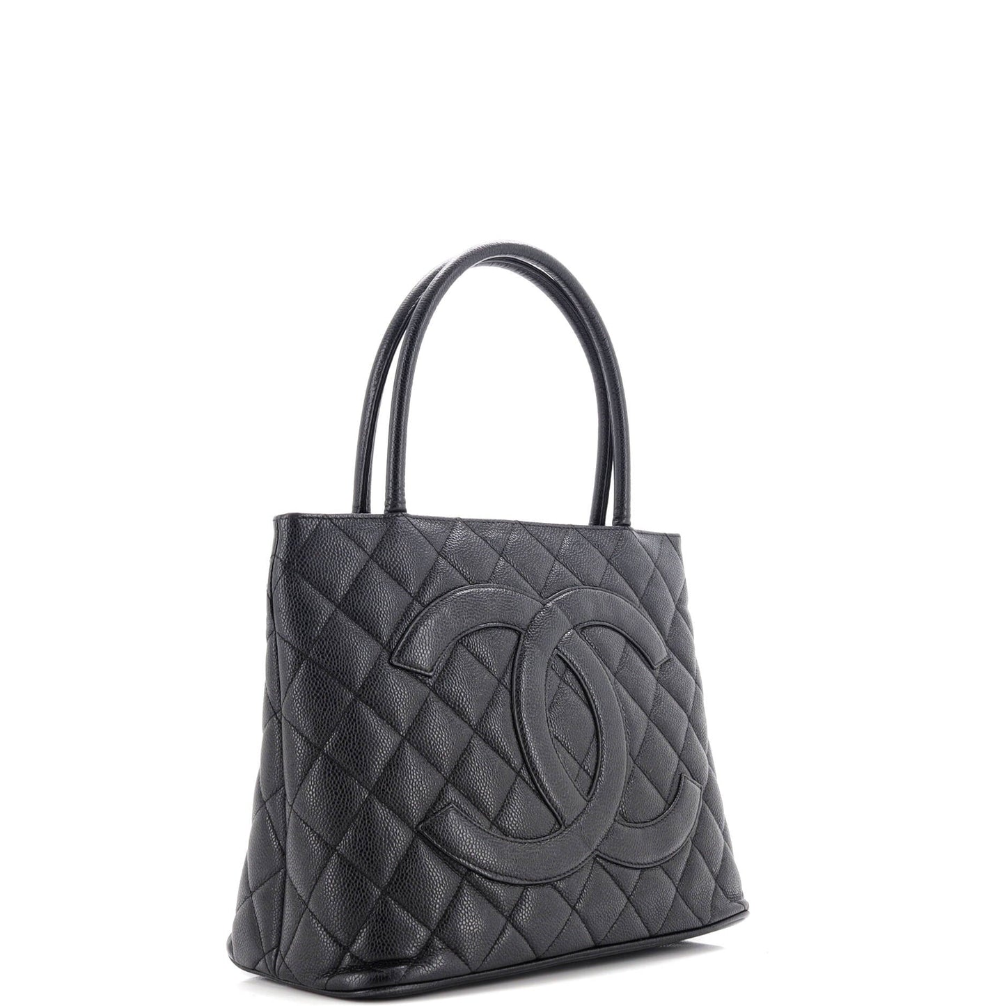 Medallion Tote Quilted Caviar
