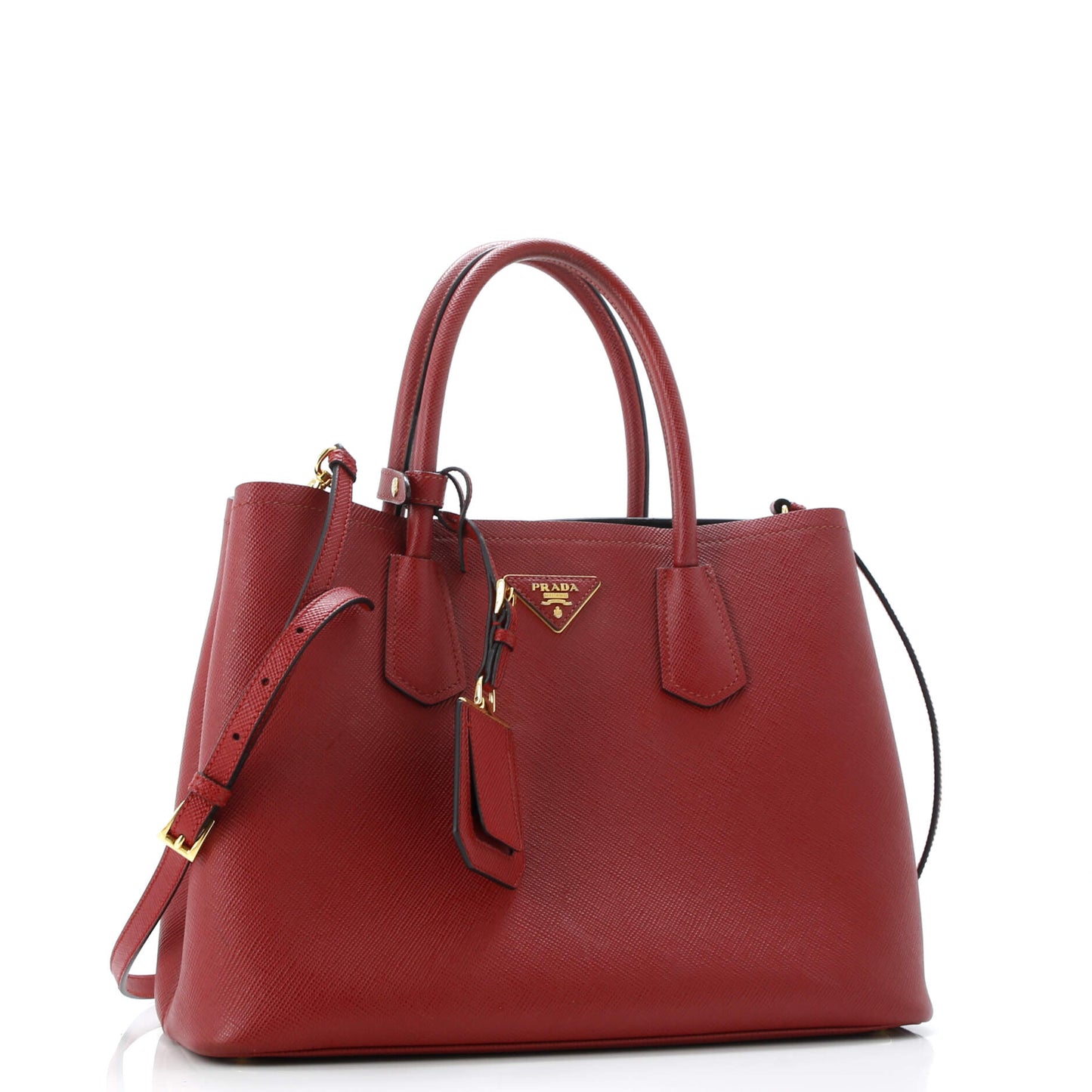 Cuir Double Tote Saffiano Leather Medium