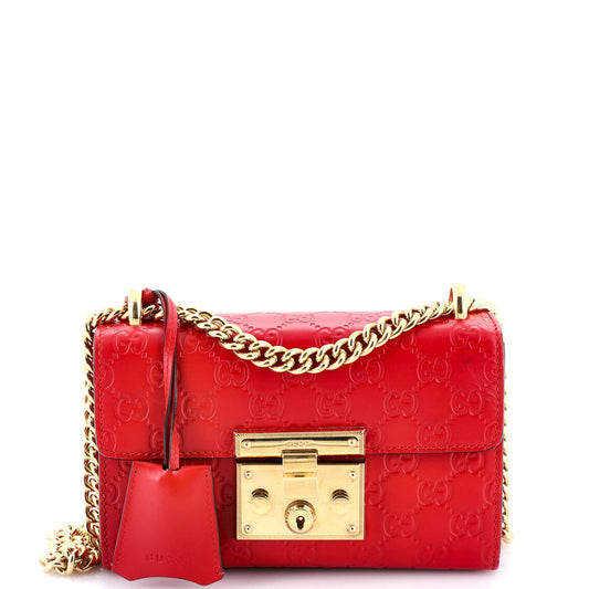 Padlock Shoulder Bag Guccissima Leather Small