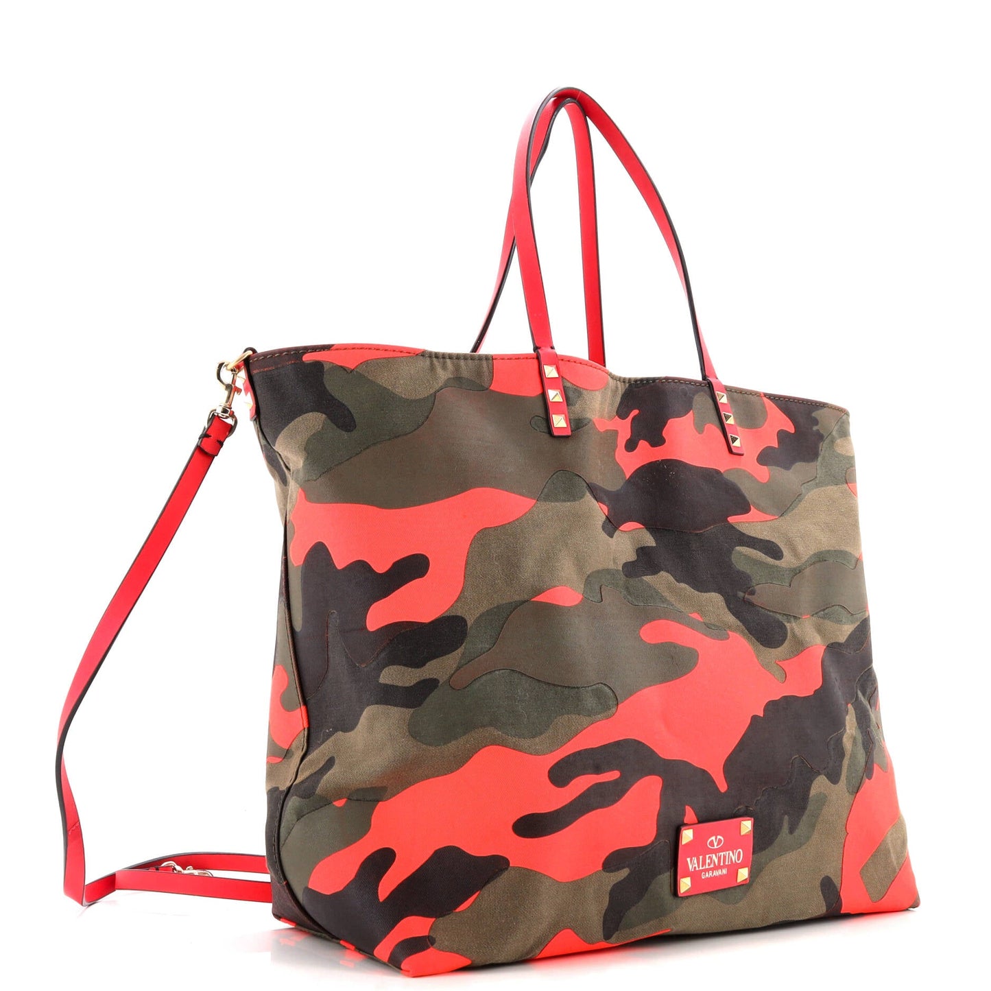 Rockstud Open Reversible Convertible Tote Camo Nylon Medium