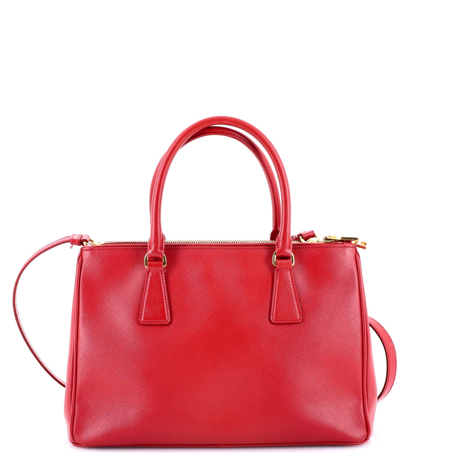 Double Zip Lux Tote Saffiano Leather Small