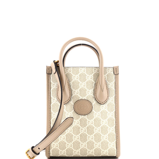 Interlocking G Patch Tote GG Coated Canvas Mini