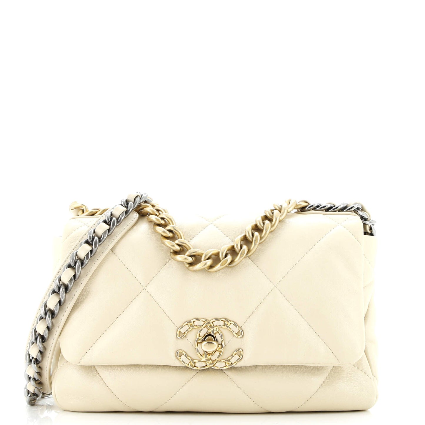 19 Flap Bag Quilted Leather Medium