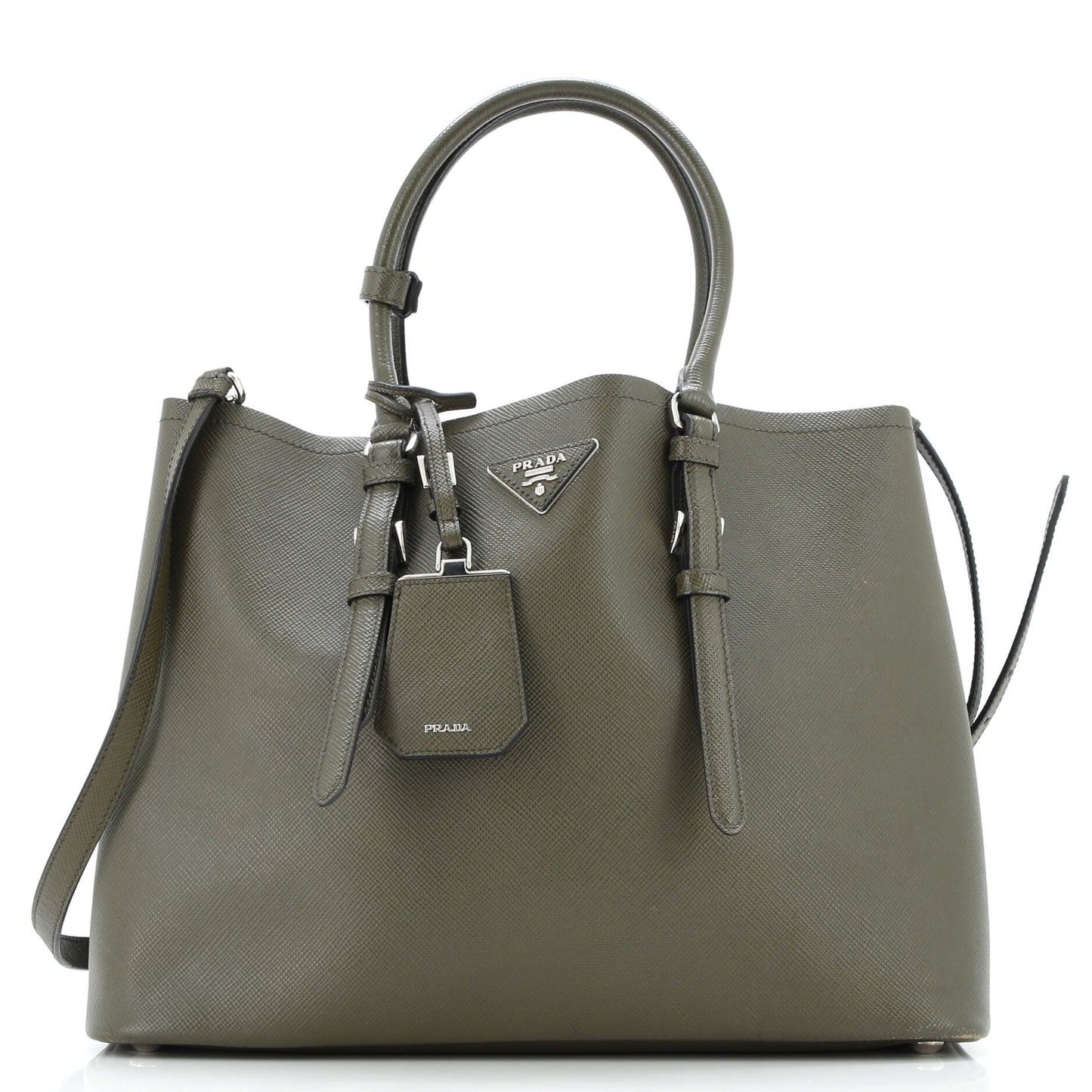 Cuir Double Tote Saffiano Leather Large