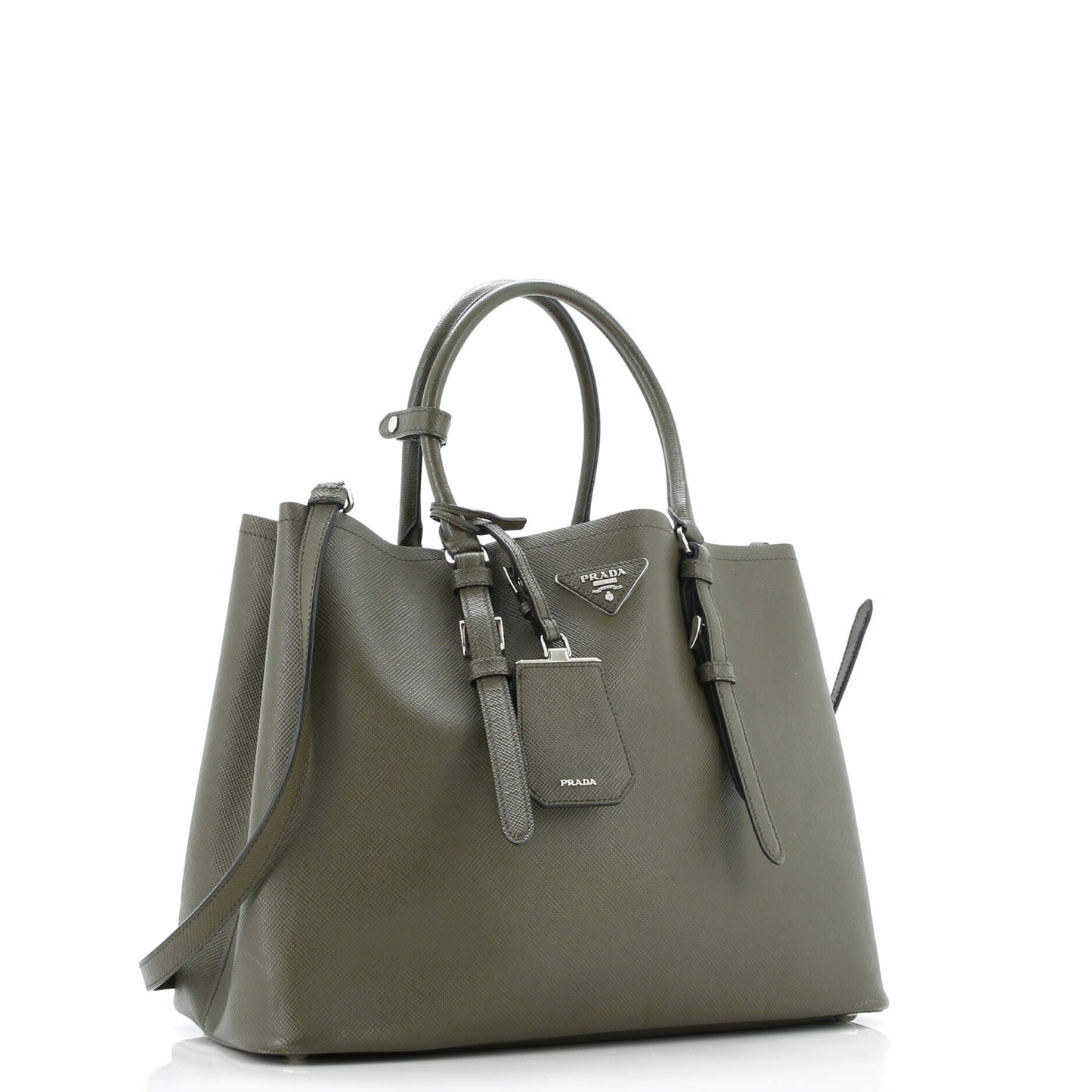 Cuir Double Tote Saffiano Leather Large