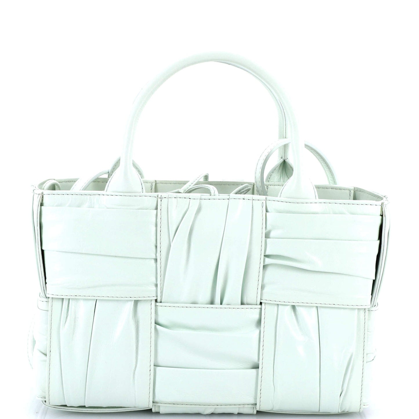 Arco Tote Maxi Intrecciato Plisse Leather Mini