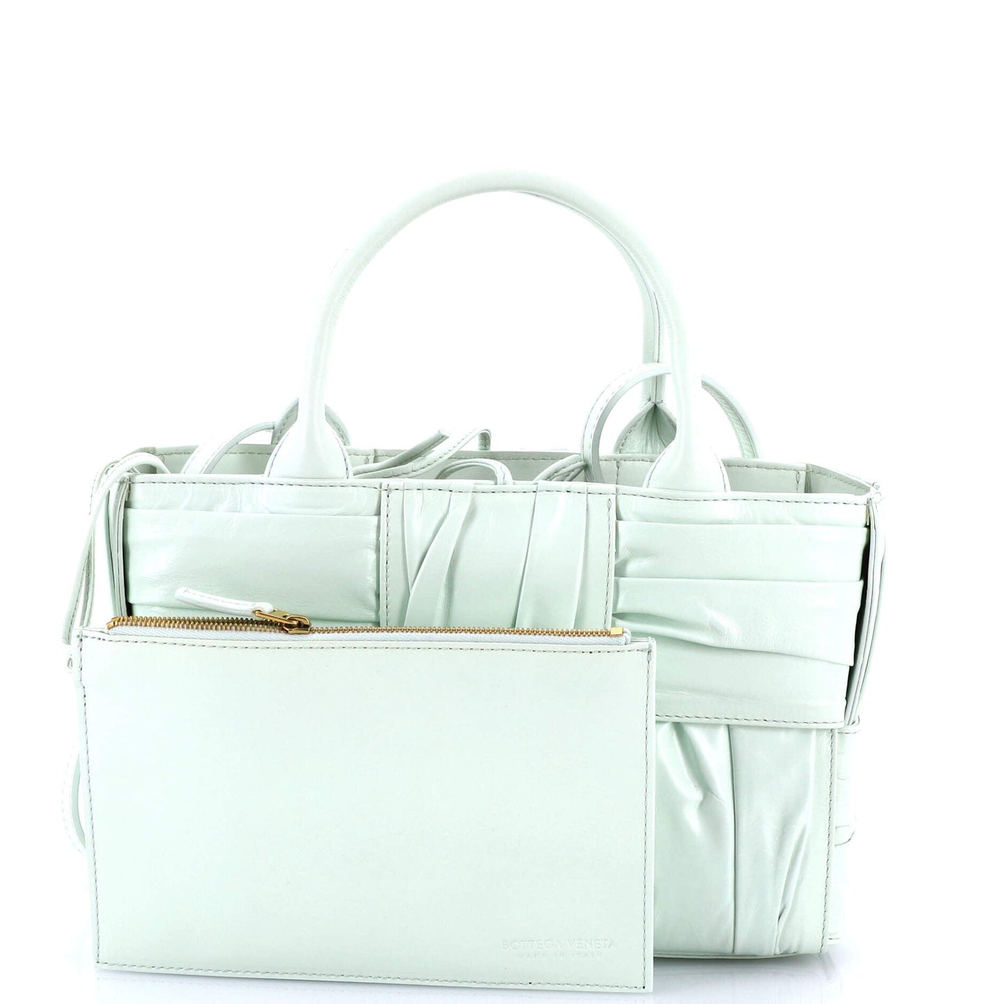 Arco Tote Maxi Intrecciato Plisse Leather Mini