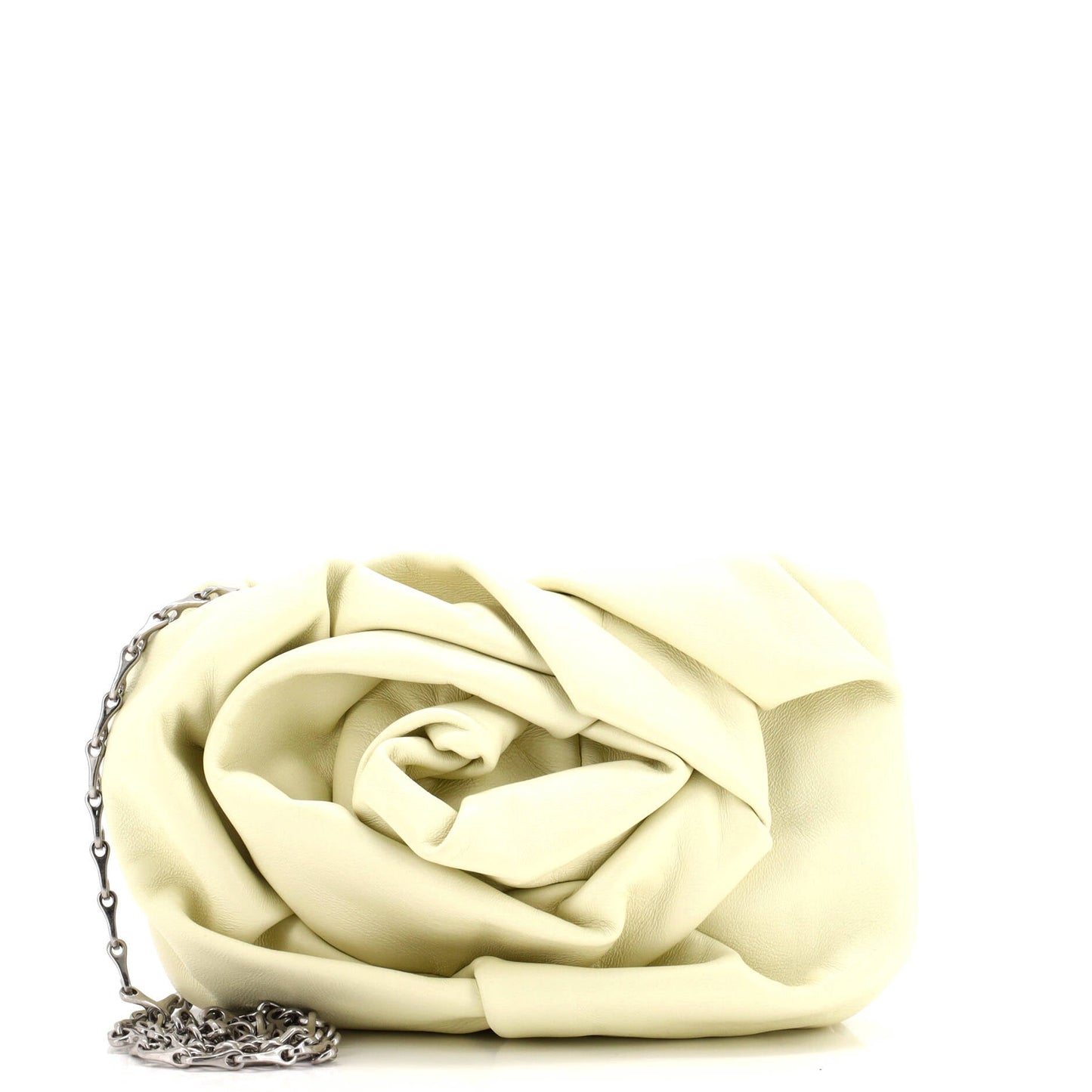Rose Chain Clutch Leather