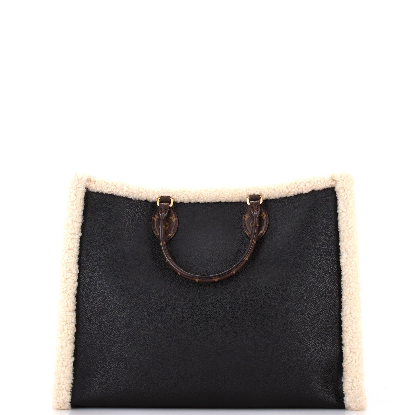 OnTheGo Tote Leather and Monogram Teddy Shearling GM