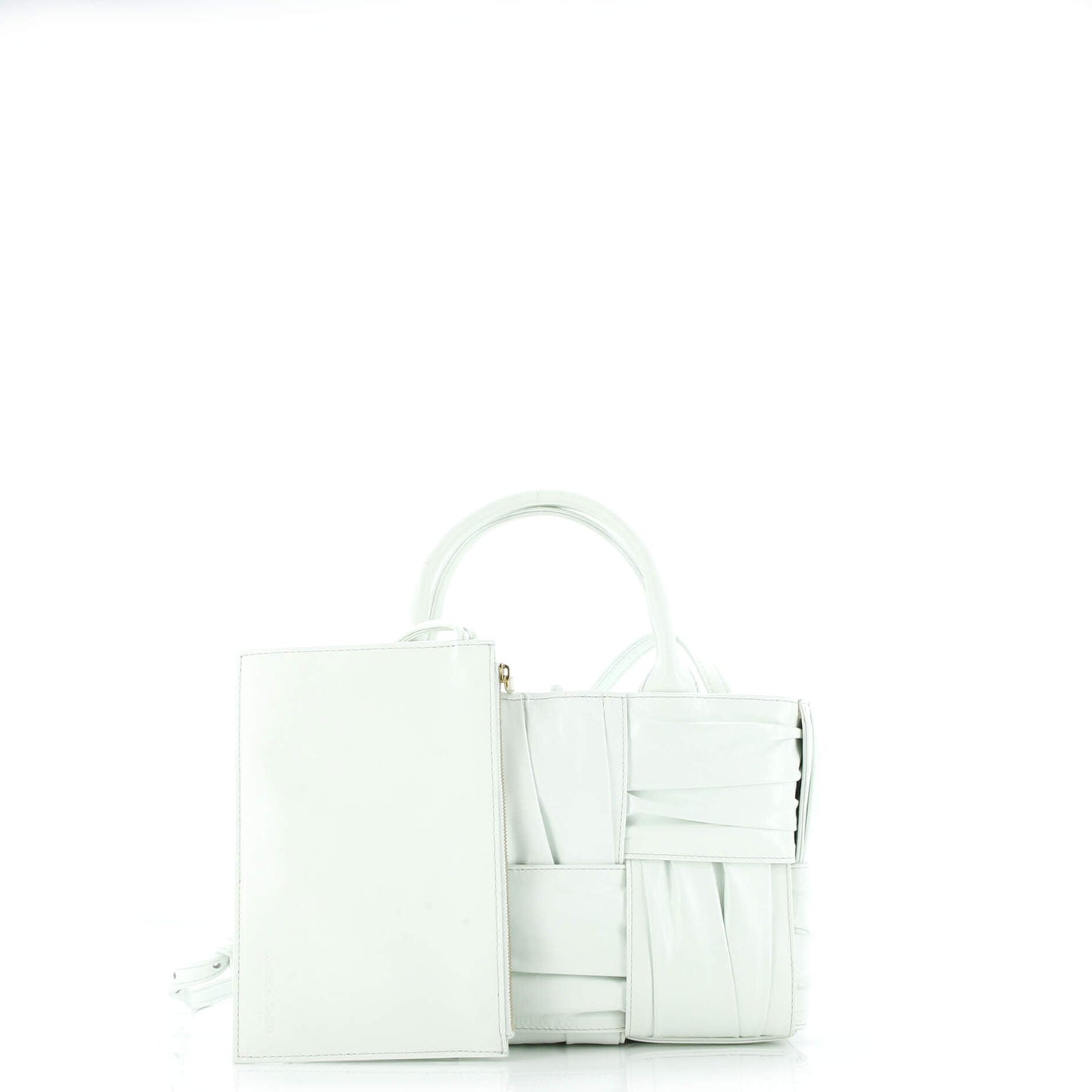 Arco Tote Maxi Intrecciato Plisse Leather Mini