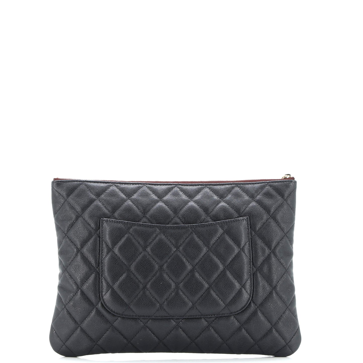 O Case Clutch Quilted Caviar Medium
