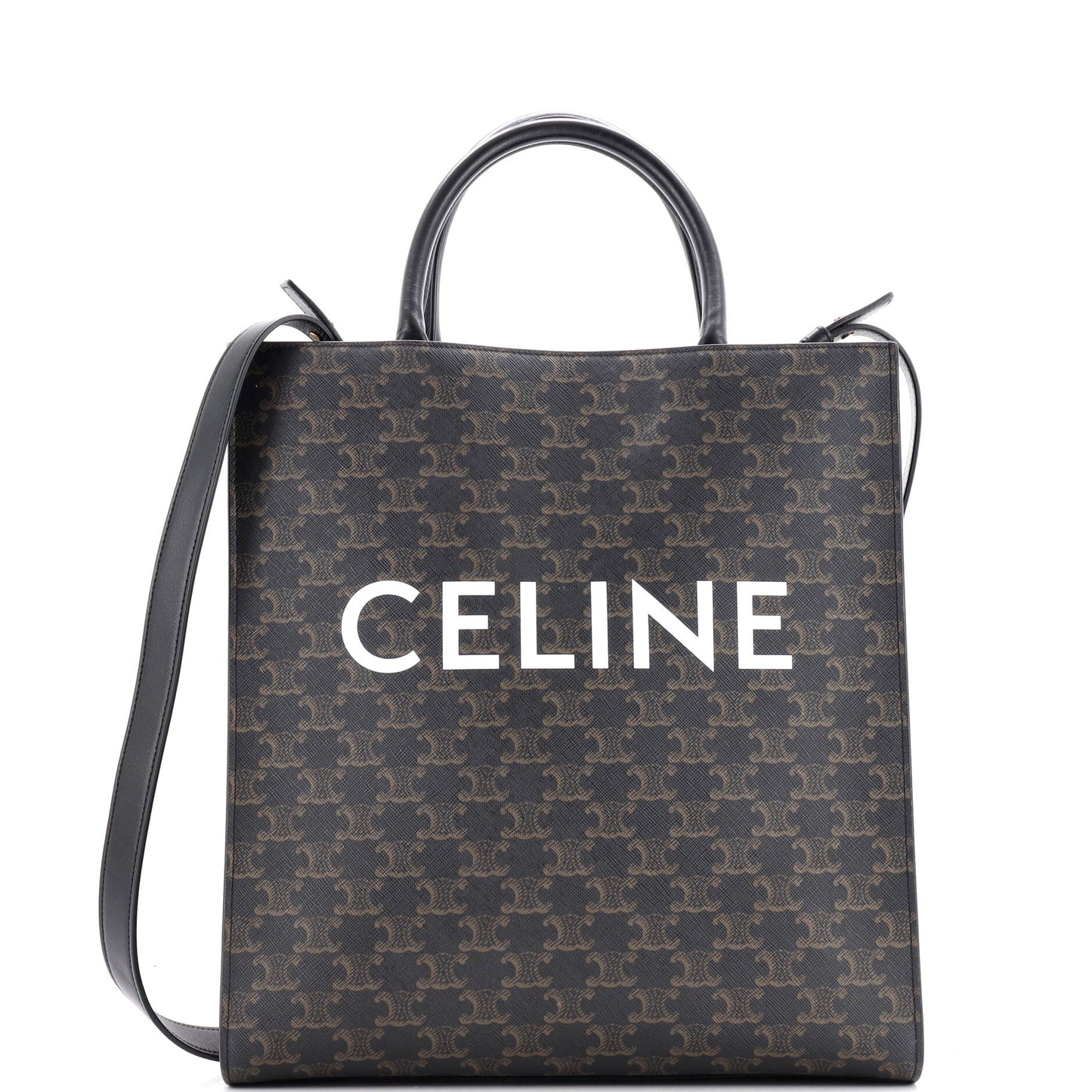 Vertical Cabas Tote Triomphe Coated Canvas Medium