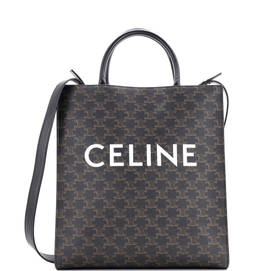 Vertical Cabas Tote Triomphe Coated Canvas Medium