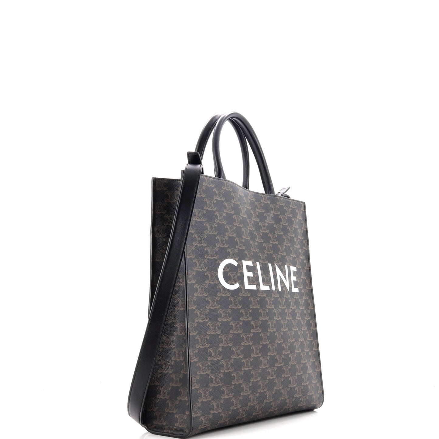 Vertical Cabas Tote Triomphe Coated Canvas Medium