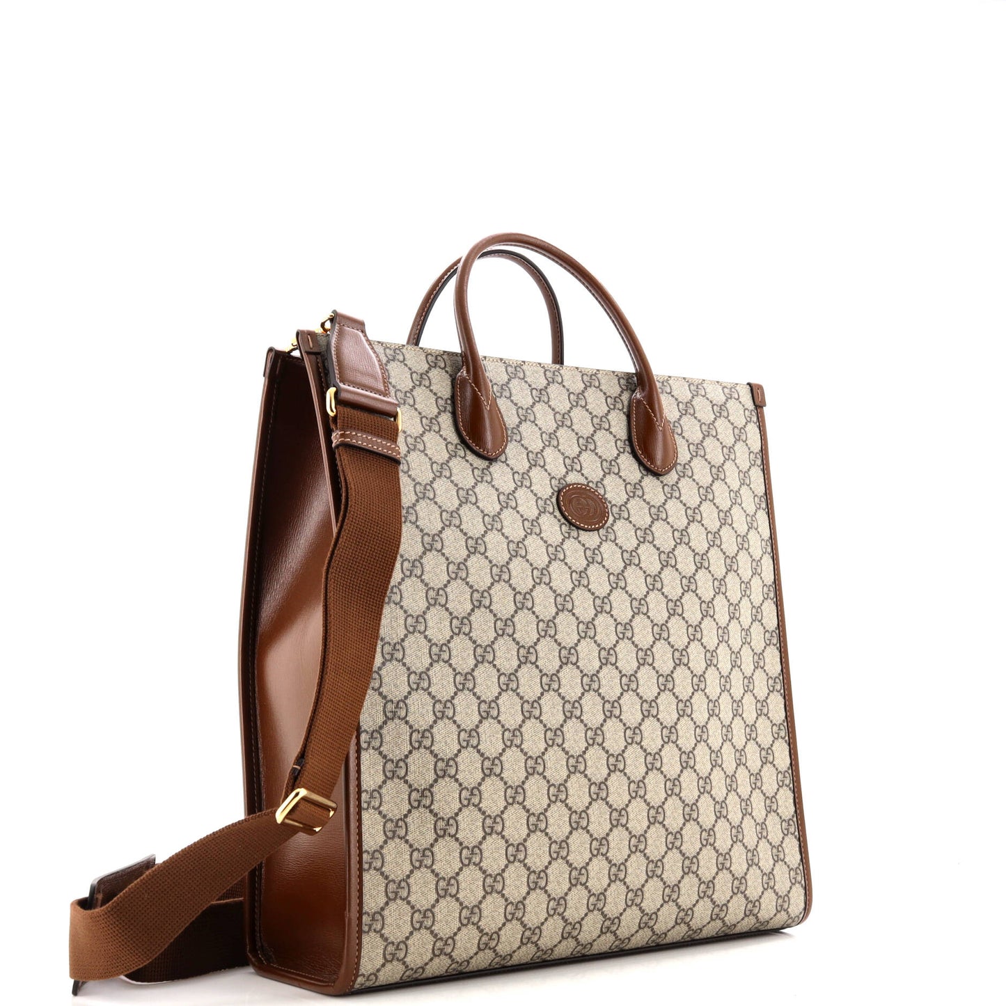 Interlocking G Tote GG Coated Canvas Vertical