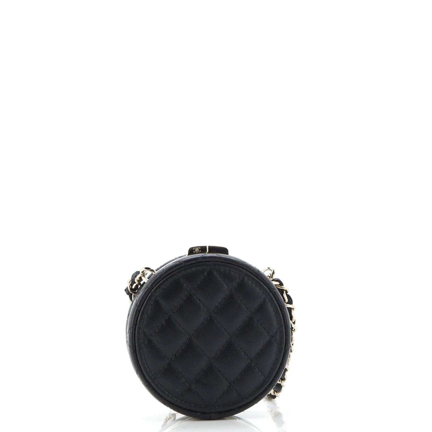 Poker Chip Clutch With Chain Quilted Lambskin with Enamel