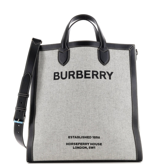 Kane Tote Horseferry Print Canvas with Leather Tall