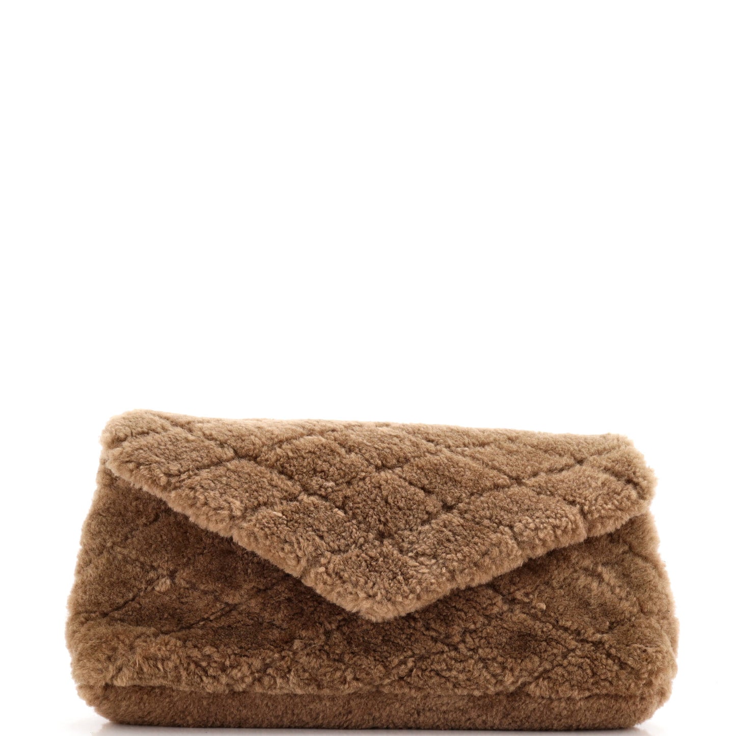 Sade Puffer Envelope Clutch Quilted Shearling Large