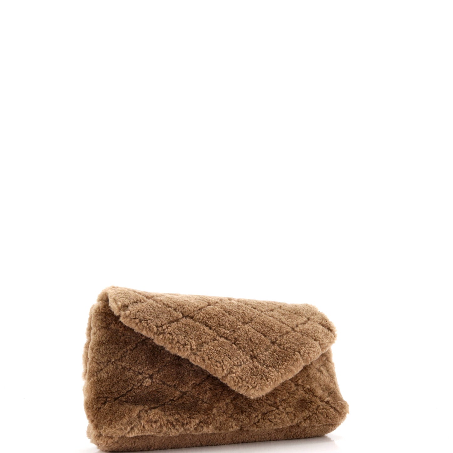 Sade Puffer Envelope Clutch Quilted Shearling Large