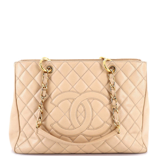 Grand Shopping Tote Quilted Caviar