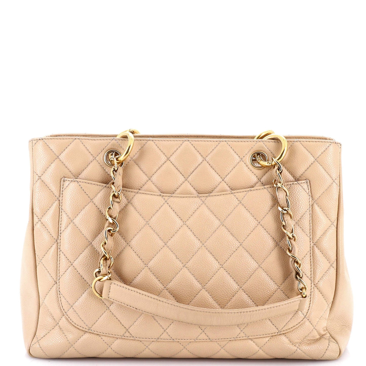 Grand Shopping Tote Quilted Caviar