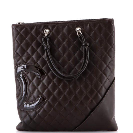 Cambon Flat Tote Quilted Leather