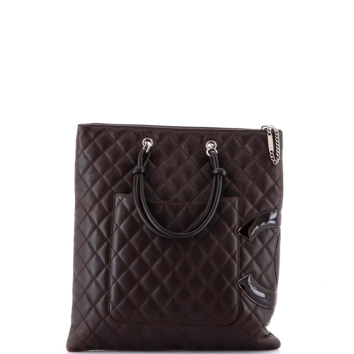 Cambon Flat Tote Quilted Leather
