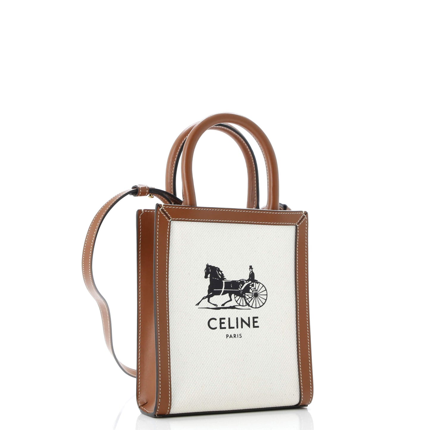 Sulky Vertical Cabas Tote Canvas with Leather Mini