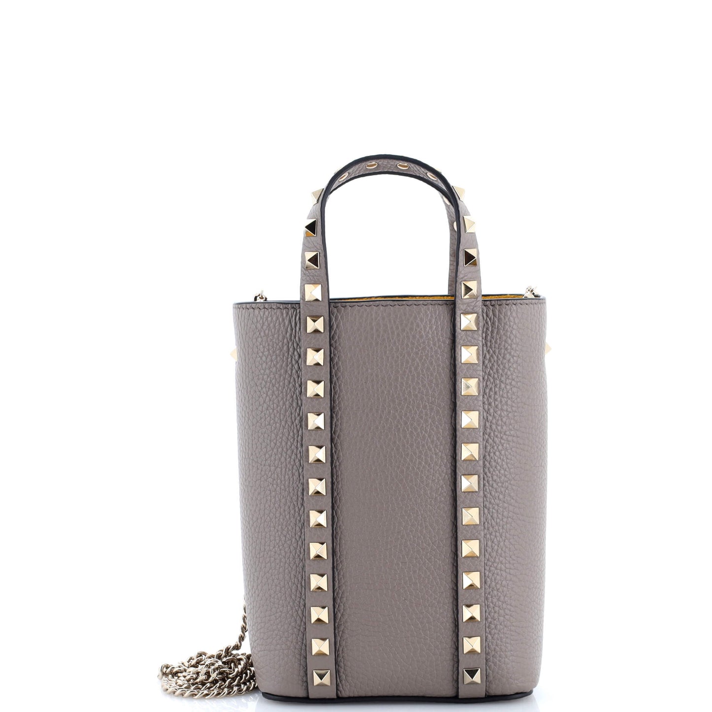 Rockstud Vertical Chain Tote Leather Mini