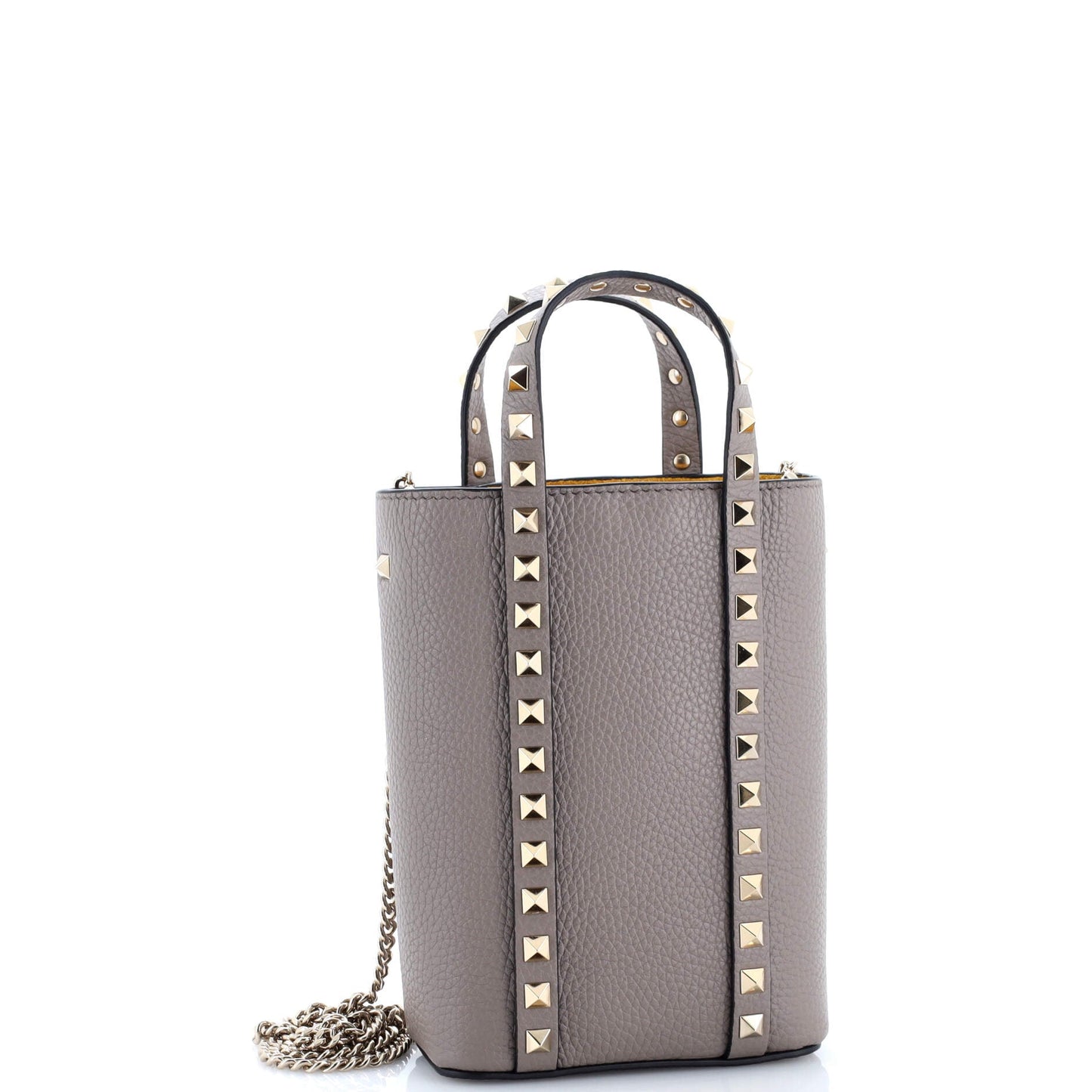 Rockstud Vertical Chain Tote Leather Mini