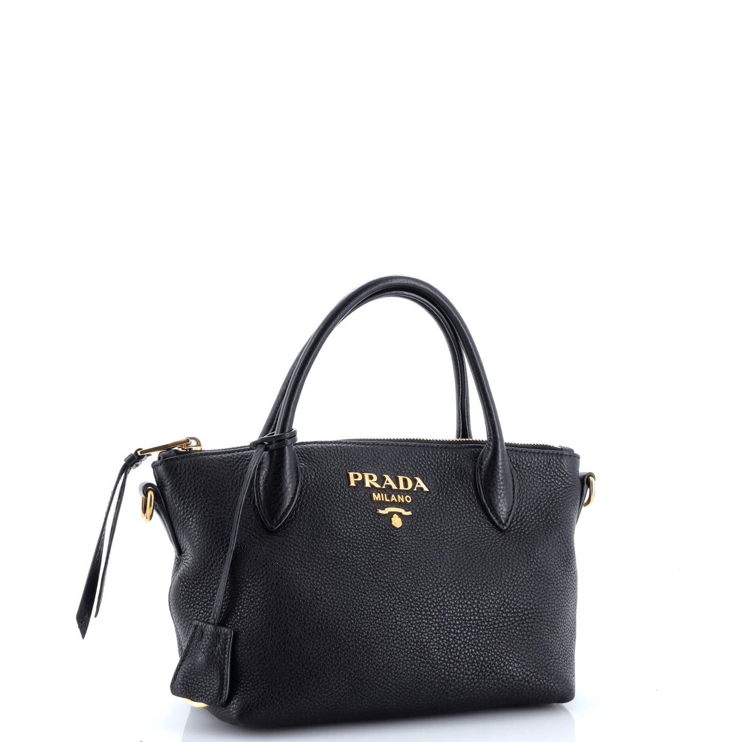 Dual Strap Zip Tote Vitello Daino Small