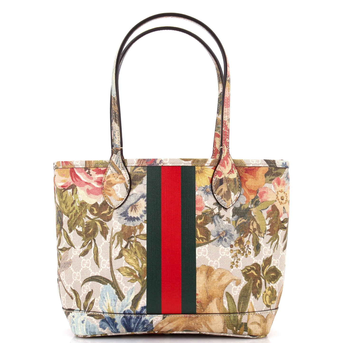 Ophidia Tote Water Flora GG Coated Canvas Medium
