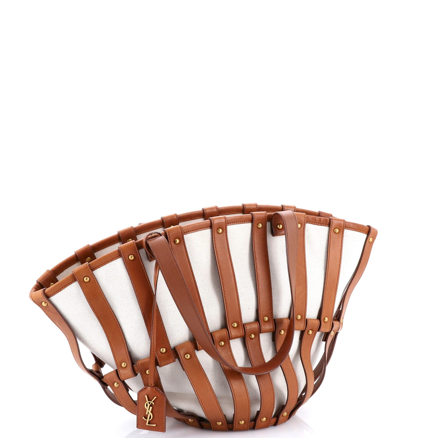 Beatrix Panier Cut Out Tote Canvas with Leather