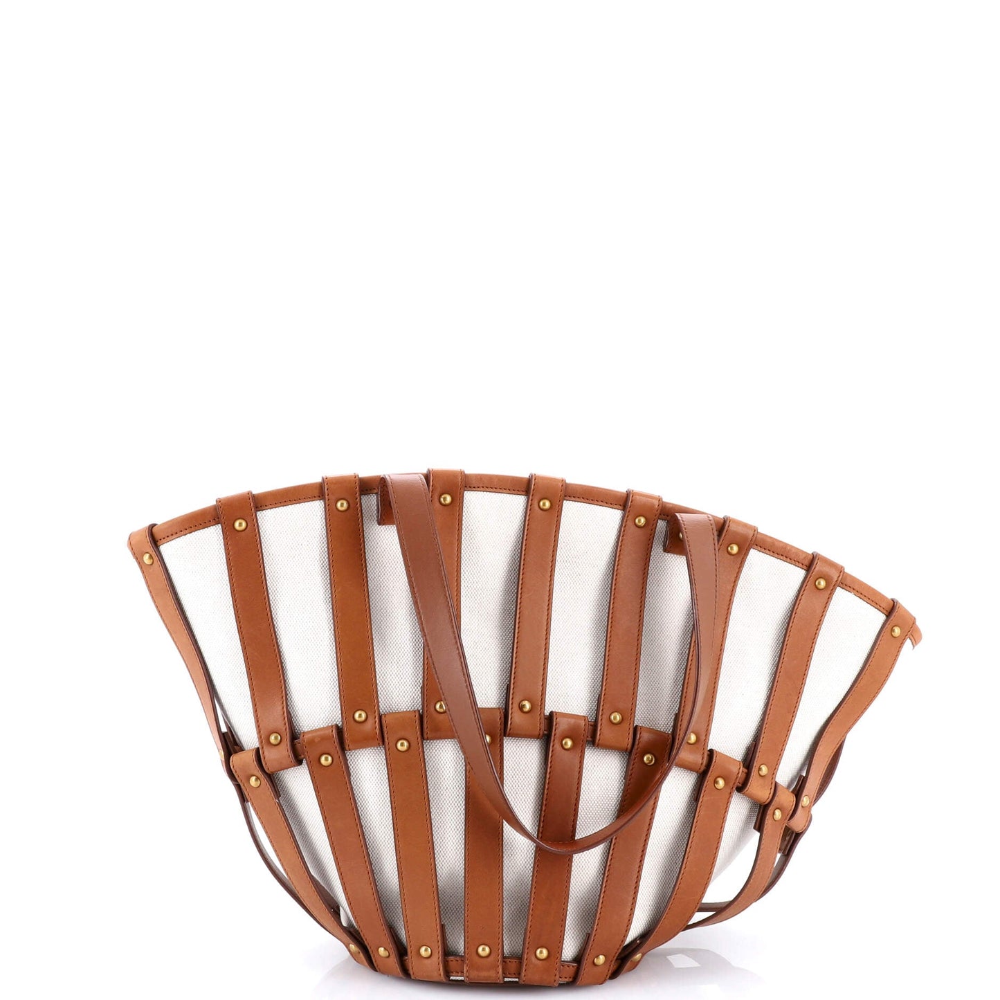 Beatrix Panier Cut Out Tote Canvas with Leather